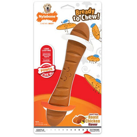 Nylabone, Power Chew Baguette Dog Toy Chicken, 1 Count / Large / Giant