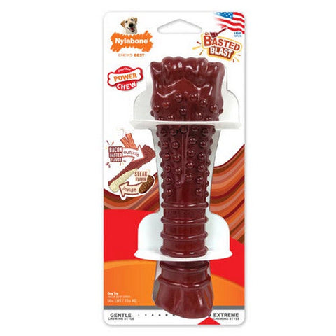 Nylabone, Power Chew Basted Blast Dual Flavored Dog Chew Toys, 1 Count (XL - 50+ Lbs)