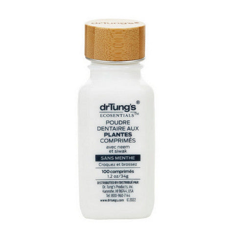 Dr. Tungs Products, Herbal Toothpowder Tabs Mint-Free, 100 Tabs