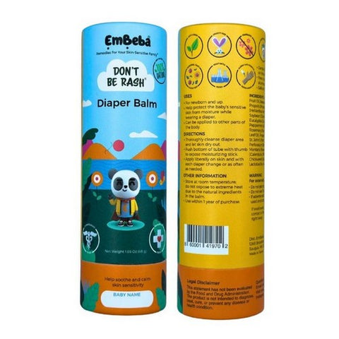 EmBeba, Dont Be Rash Natural Diaper Balm, 1.69 Oz