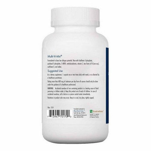 Nutricology/ Allergy Research Group, Multi-Vi-Min Classic Hypoallergenic Formula, 150 Veg Caps