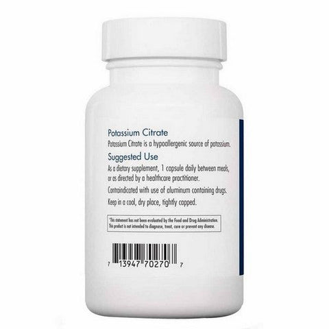 Nutricology/ Allergy Research Group, Potassium Citrate, 120 Veg Caps