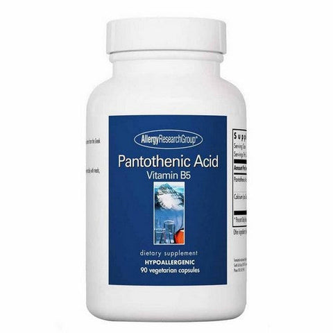 Nutricology/ Allergy Research Group, Pantothenic Acid Vitamin B5, 90 Veg Caps