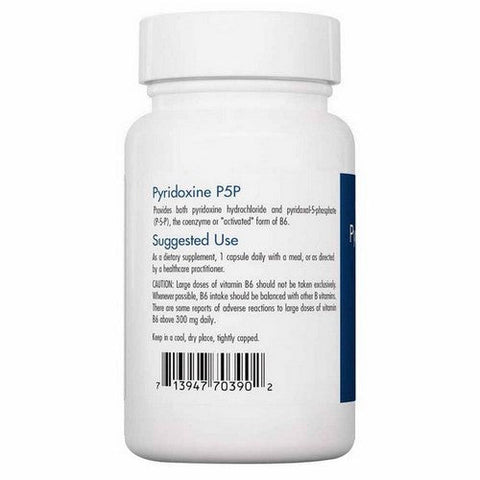 Nutricology/ Allergy Research Group, Pyridoxine P5P Vitamin B6, 60 Veg Caps
