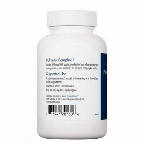 Nutricology/ Allergy Research Group, Palmetto Complex II With Lycopene, 60 Softgels