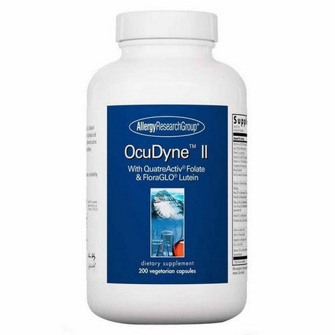 Nutricology/ Allergy Research Group, OcuDyne II With QuatreActiv Folate And FloraGLO Lutein, 200 Veg Caps