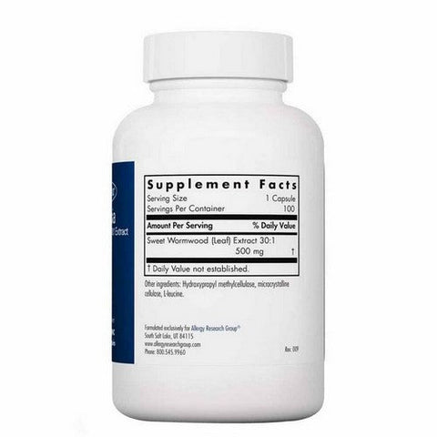 Nutricology/ Allergy Research Group, Artemisia Sweet Wormwood, 100 Veg Caps