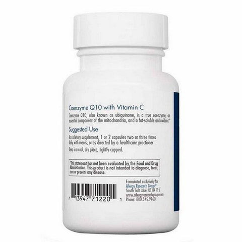 Nutricology/ Allergy Research Group, Coenzyme Q10 With Vitamin C, 50 Mg, 75 Veg Caps
