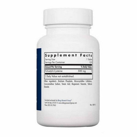 Nutricology/ Allergy Research Group, NAC N-Acetyl-L-Cysteine, 120 Tabs