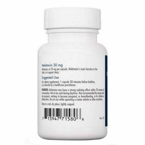 Nutricology/ Allergy Research Group, Melatonin High Potency Melatonin, 20 Mg, 60 Veg Caps