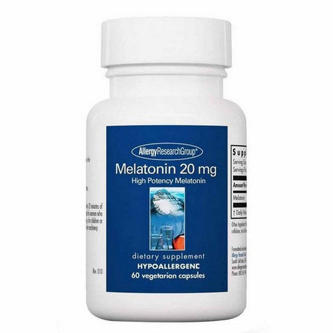 Nutricology/ Allergy Research Group, Melatonin High Potency Melatonin, 20 Mg, 60 Veg Caps