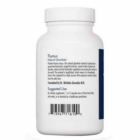 Nutricology/ Allergy Research Group, Thymus Natural Glandular, 75 Veg Caps