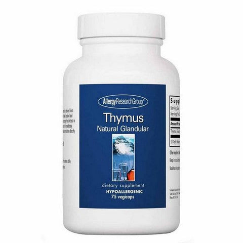 Nutricology/ Allergy Research Group, Thymus Natural Glandular, 75 Veg Caps