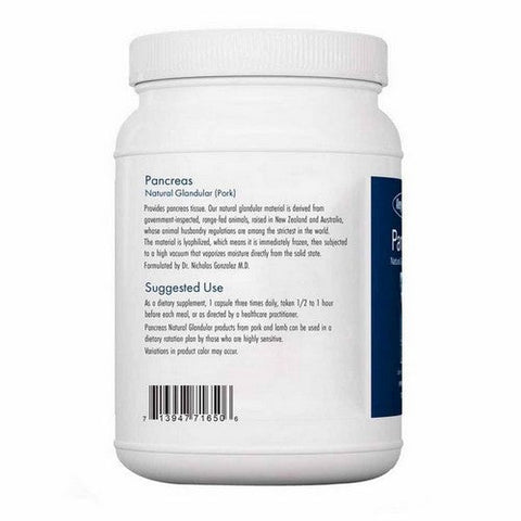 Nutricology/ Allergy Research Group, Pancreas Natural Glandular (Pork), 720 Caps