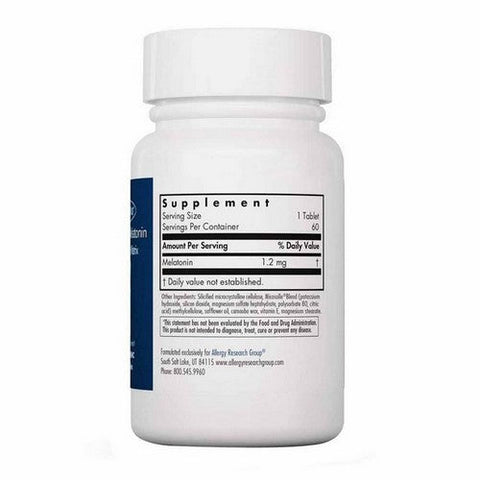 Nutricology/ Allergy Research Group, Slow Motion Melatonin In Lipid Matrix, 1.2 Mg, 60 Tabs