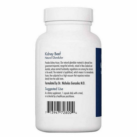 Nutricology/ Allergy Research Group, Kidney Beef Natural Glandular, 100 Veg Caps