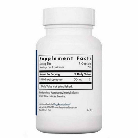 Nutricology/ Allergy Research Group, 5-HTP L-5-Hydroxytryptophan, 50 Mg, 150 Veg Caps
