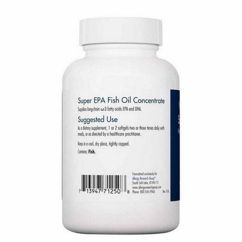 Nutricology/ Allergy Research Group, Super EPA Fish Oil Concentrate, 60 Softgels