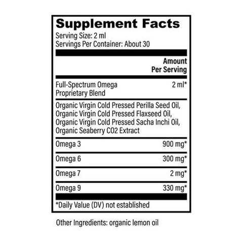 Global Healing Center, Organic Omega 3 (with 6 9 and 7), 2 Oz