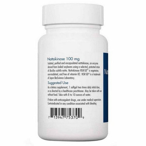 Nutricology/ Allergy Research Group, Nattokinase NSK-SD 2000 Fibrinolytic Units, 100 Mg, 60 Softgels