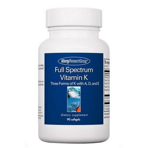 Nutricology/ Allergy Research Group, Full Spectrum Vitamin K With A  D And E, 90 Softgels