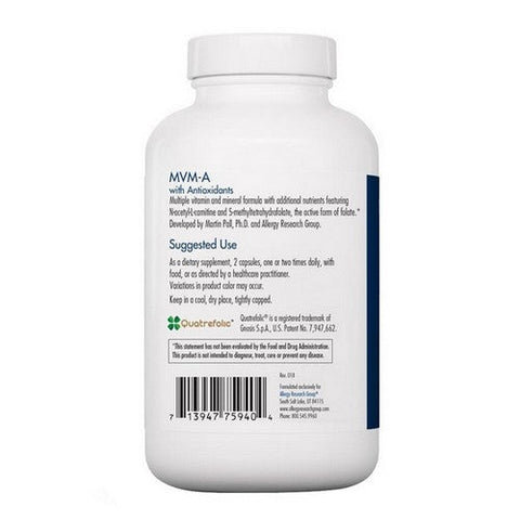 Nutricology/ Allergy Research Group, MVM-A With Antioxidants, 180 Veg Caps