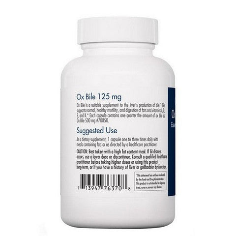 Nutricology/ Allergy Research Group, Ox Bile Essential For Fat Digestion, 125 Mg, 180 Veg Caps