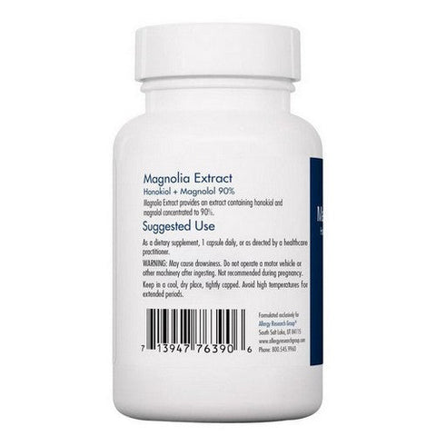 Nutricology/ Allergy Research Group, Magnolia Extract Honokiol Plus Magnolol 90%, 120 Veg Caps
