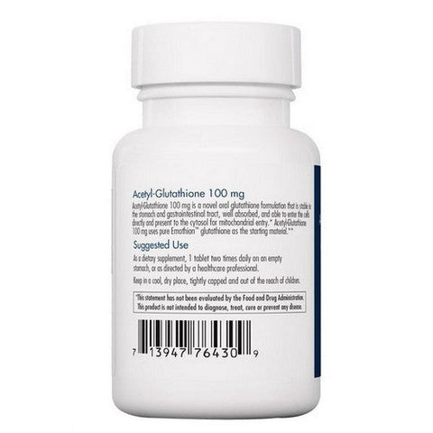 Nutricology/ Allergy Research Group, Acetyl-Glutathione, 100 Mg, 60 Tabs