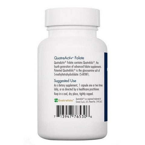 Nutricology/ Allergy Research Group, QuatreActiv Folate 4th Generation 5-MTHF, 90 Veg Caps
