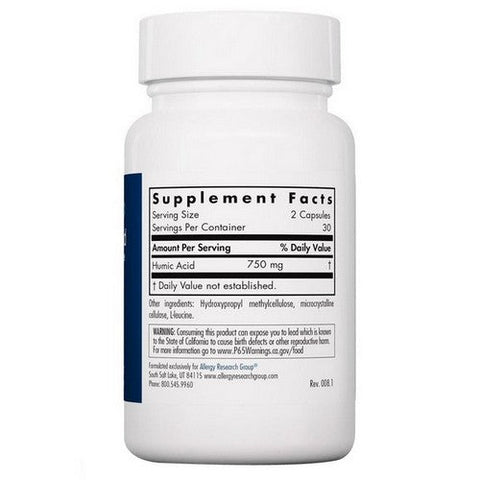 Nutricology/ Allergy Research Group, Humic Acid Membrane Active, 60 Veg Caps