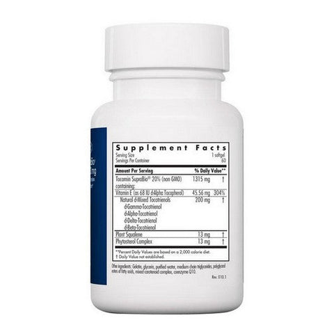 Nutricology/ Allergy Research Group, Tocomin SupraBio Tocotrienols, 200 Mg, 60 Softgels