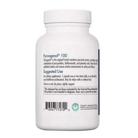Nutricology/ Allergy Research Group, Pycnogenol 100 Original French Maritime Pine Back Extract, 30 Veg Caps