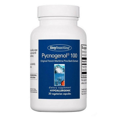 Nutricology/ Allergy Research Group, Pycnogenol 100 Original French Maritime Pine Back Extract, 30 Veg Caps