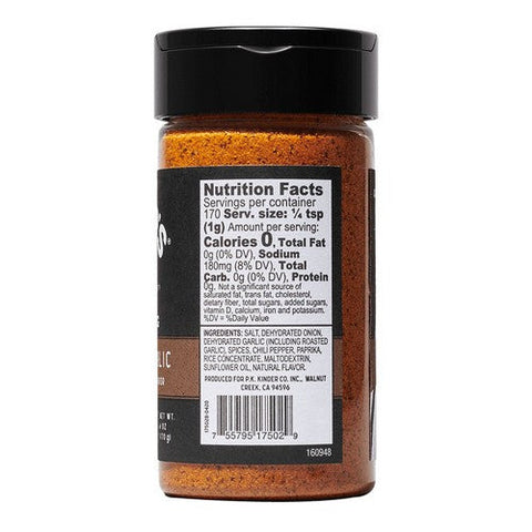 Kinders, Seasoning Woodfired Garlic, 6 Oz (Case Of 6)