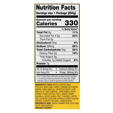 Tasty Bite, Thai Style Curry and Rice Bowl, 8.8 Oz (Case Of 6)