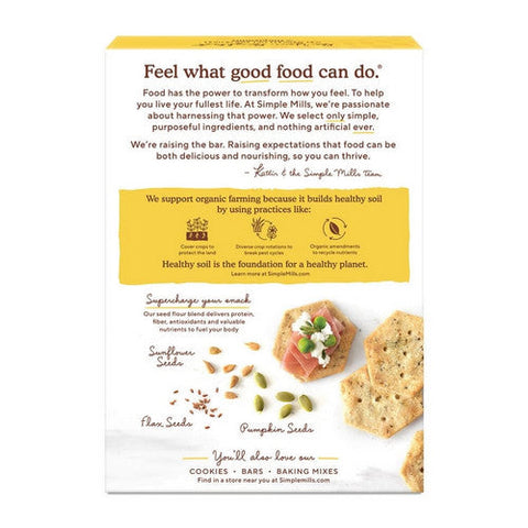 Simple Mills, Organic Seed Flour Crackers Garlic And Herb, 4.25 Oz (Case Of 6)
