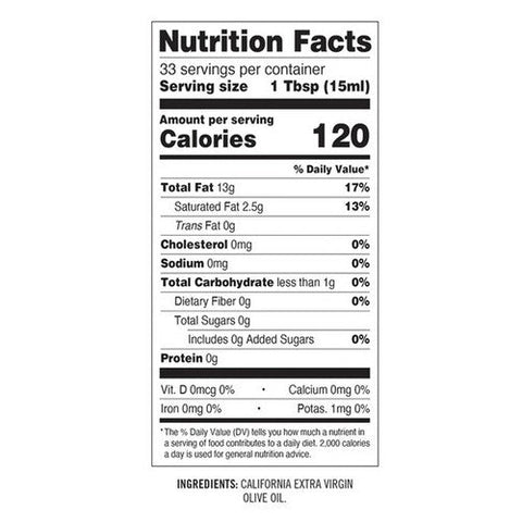 Sonoma Gourmet, California Extra Virgin Olive Oil, 17 Oz (Case Of 6)
