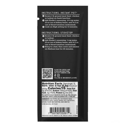 Kinders, Seasoning Woodfired Chili, 1 Oz (Case Of 15)