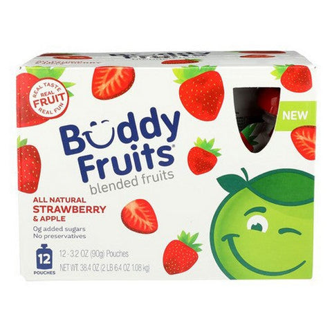 Buddy Fruits, Orginal Strawberry And Apple Fruits, 38.4 Oz (Case Of 3)