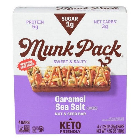 Munk Pack, Caramel Sea Salt Bar, 4.92 Oz(Case Of 6)