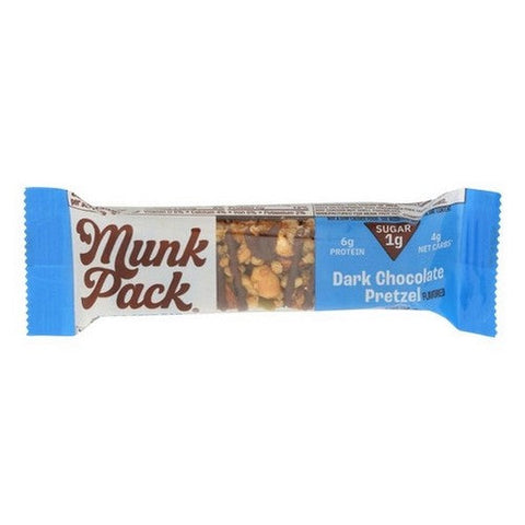 Munk Pack, Dark Chocolate Pretzel Keto Bar, 1.23 Oz(Case Of 12)