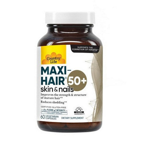 Country Life, Maxi Hair 50+, 60 Vegetarian Capsules