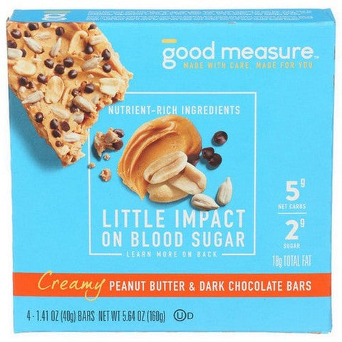 Good Measure, Creamy Peanut Butter And Dark Chocolate Bars, 5.64 Oz(Case Of 6)
