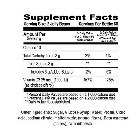 Human Beanz, Kids Vitamin D3 Strawberry Blast, 120 Count