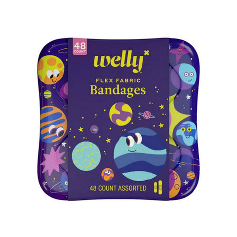 Welly, Flex Fabric Bandages Space, 48 Count