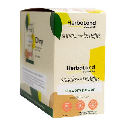 Herbaland Naturals, Shroom Power Lemon Black Tea, 40 Grams (Case of 12)