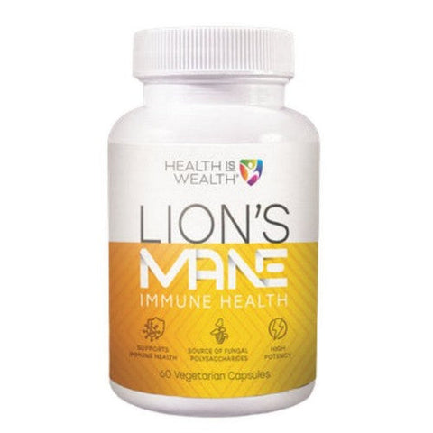 Health Is Wealth, Lion's Mane Organic Mushroom Extract, 60 Veg Caps