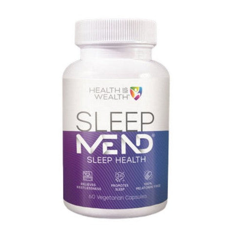 Health Is Wealth, SleepMend No Melatonin Herbal Sleep Aid, 60 Veg Caps