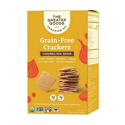 Left Coast Naturals, Grain-Free Crackers Caramelized Onion, 120 Grams (Case Of 7)